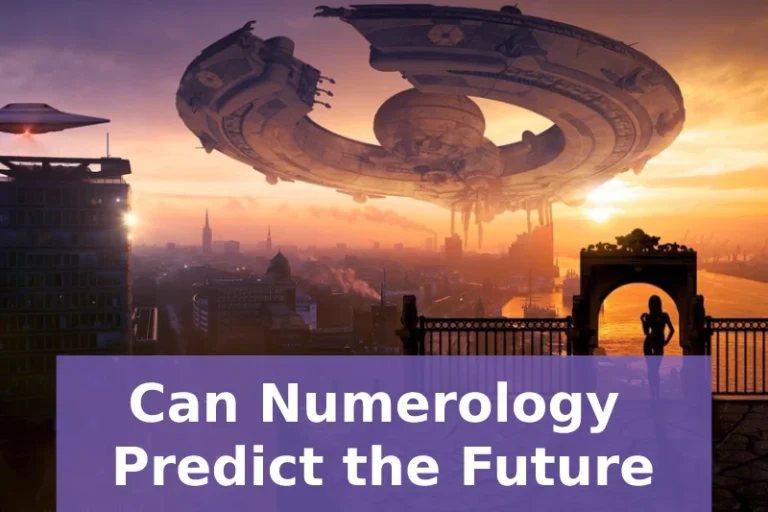 Futuristic spaceship and buildings. Can numerology predict the future.