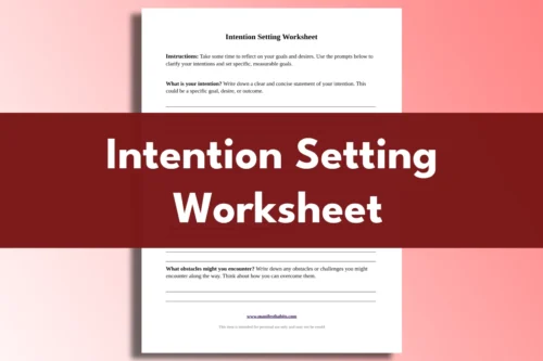 free intention setting worksheet