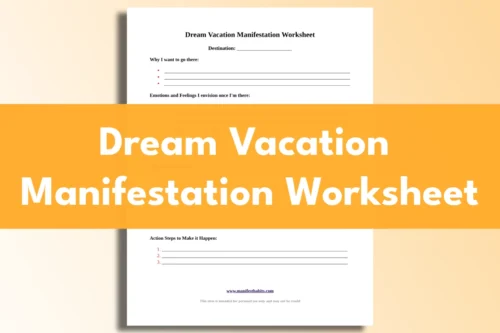 free dream vacation manifestation worksheet