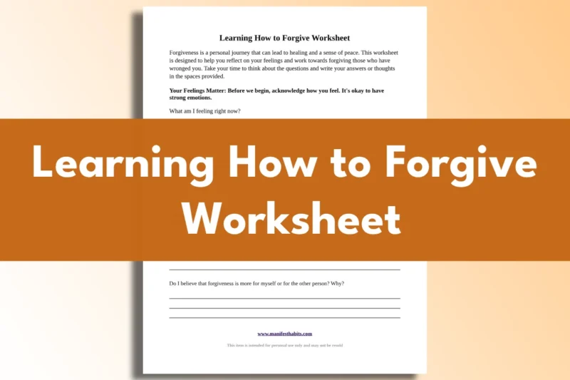 free forgiveness worksheet