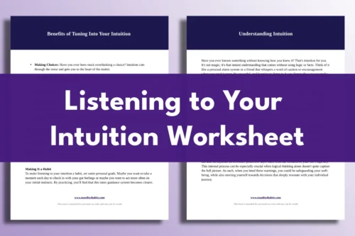 Listening to your intuition worksheet