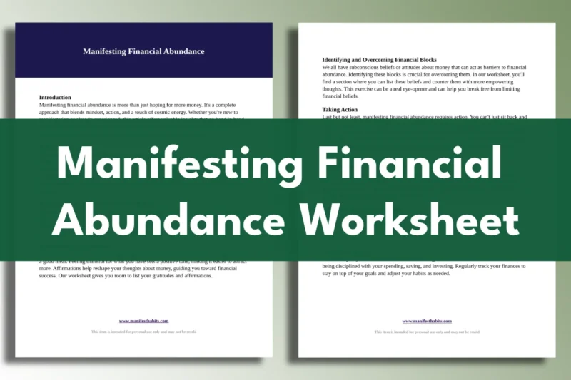 Manifesting Financial Abundance Worksheet